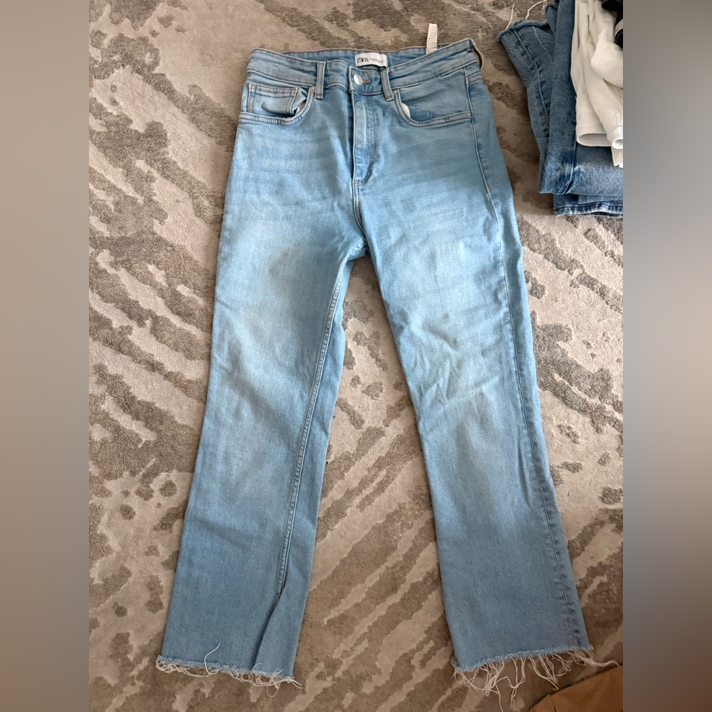 Zara Faded Blue Denim Pants